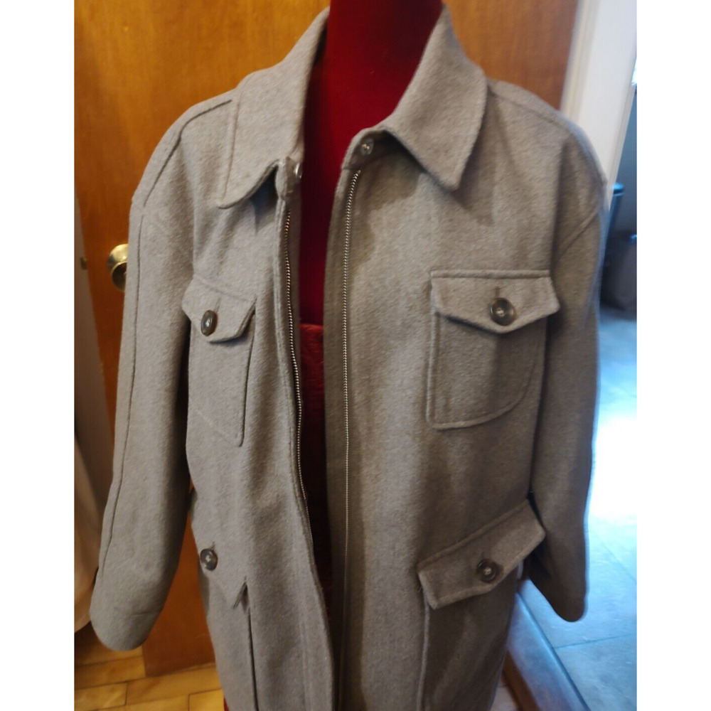 BAGATELLE Collection Full Zip Coat Brown Taupe Jacket Full Zip Pockets XL